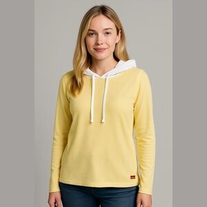 Peace Love World  Yellow Hoodie Sweatshirt 
Size XXS
NWOT 
Happy is Pretty